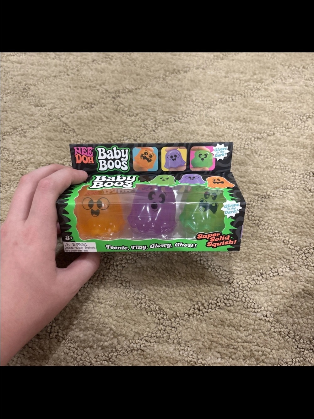 Schylling NeeDoh Baby Boos Orange Purple Green 3/Box New Sealed Authentic